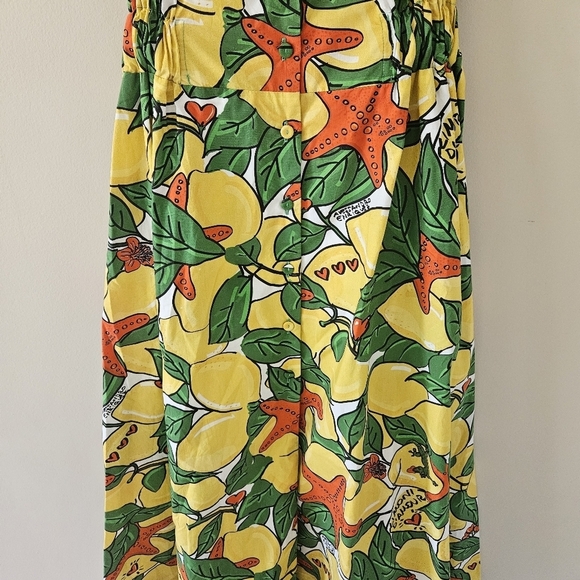 Alessandro Enriquez Lemon Print Fit and Flare Dress IT 42 NWT - Picture 5 of 14
